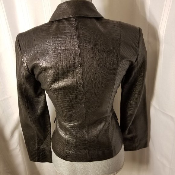 EUC BEBE Leather "Black" Jacket Size S - Picture 2 of 7